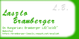 laszlo bramberger business card